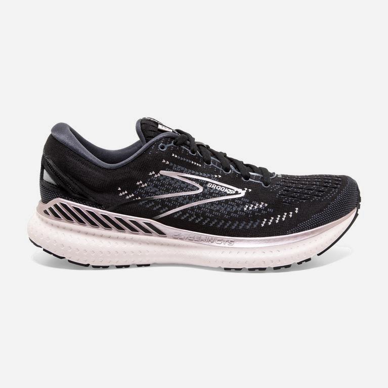 Ténis Brooks Glycerin Gts 19 Max Cushion Sapatilhas De Corrida Para Estrada Mulher Pretas /Metal/Ros